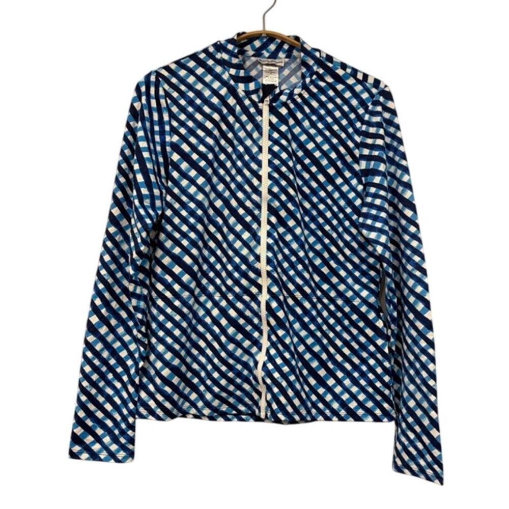 Tommy Bahama Full Zip Track Jacket Womens Medium Athletic Stretch‎ Long Sleeve